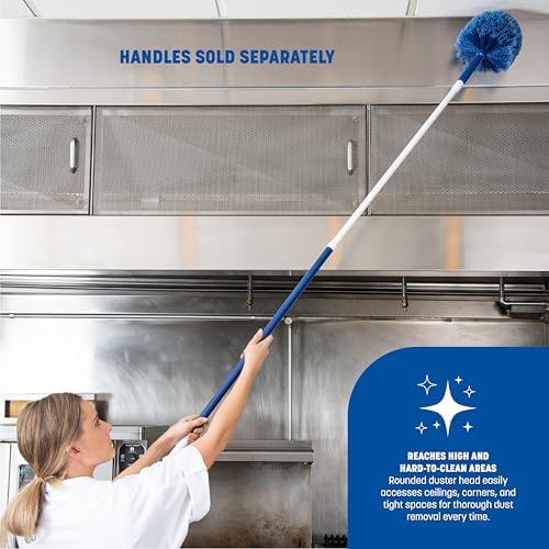 Sparta Round Duster Head, Soft Flagged Bristles, 9 Inch, Blue - Image 4