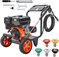 VEVOR Gas Pressure Washer, 4400 PSI 4.0 GPM, Gas Powered Pressure Washer with Copper Pump, Spray Gun and Extension Wand, 5 Quick Connect Nozzles, for Cleaning Cars, Homes, Driveways, Patios by VEVOR