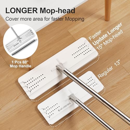 JOYMOOP Flat Mop and Bucket Set, Commercial, White, Max531 - Image 5