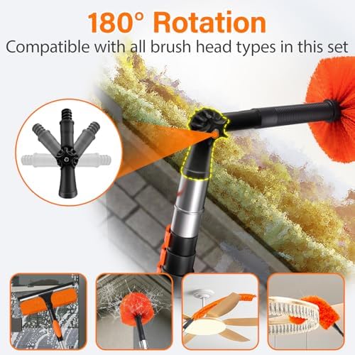 30FT High Reach Duster Cleaning Kit with 5-24 FT Extension Pole - Image 7