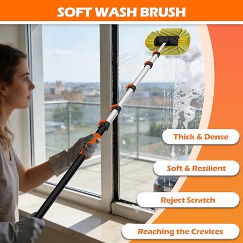16FT Reach Car Wash Brush with Long Handle for RV, Truck Cleaning - Image 4