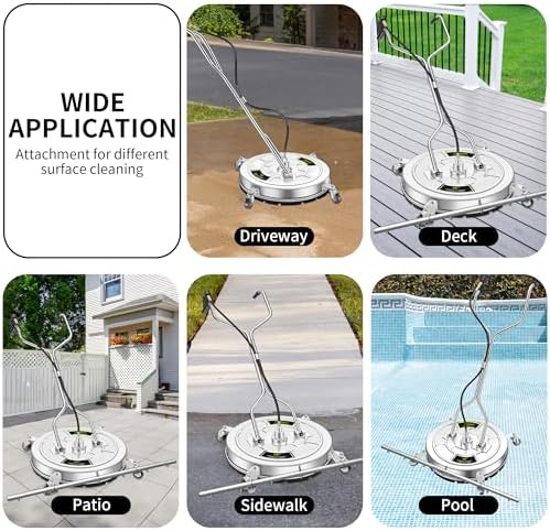 30" Pressure Washer Surface Cleaner Ultra with 7 Nozzles Water Broom - Image 7