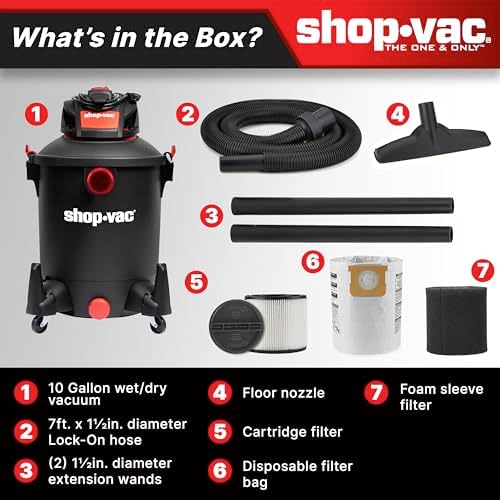 Shop-Vac 5761011 10 Gallon 4.5 Peak HP Wet/Dry Vacuum with Blower Function - Image 4
