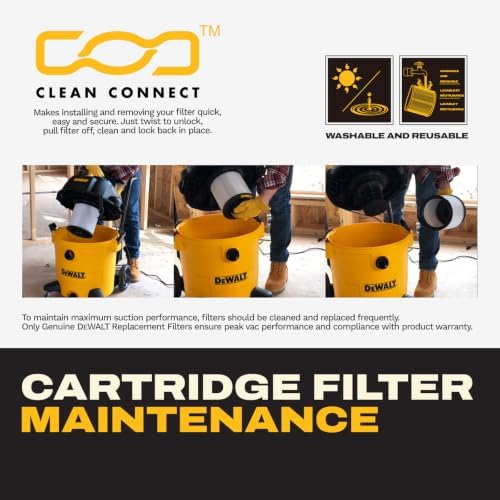 DEWALT Stealthsonic 10 Gallon 5HP Quiet Shop Vacuum Wet and Dry, DXV10P-QTA - Image 7