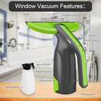 Window Vacuum Squeegee Cordless, 11" Rechargeable Window Vac Cleaner with Spray Bottle, Electric Squeegee for Windows, Tiles, Mirrors, 200ml Water Tank, WC04 - Image 4