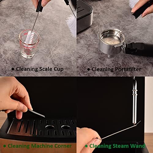 Espresso Brush Machine Cleaning Brush - CAFEMASY 5pcs Coffee Machine Cleaning Brush Pack Barista Tools for Cleaning Espresso Machine Group Head Steam Wand Milk Frother Drip Tray Coffee Mug - Image 4