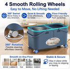 Easy-Rinse Mop Bucket Gen 2, Clean/Dirty Water Separation,Grey/Blue - Image 6
