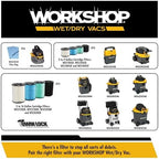 WORKSHOP Wet/Dry Vacs WS1600SS 16-Gallon 6.5 Peak HP Wet Dry Vacuum Cleaner - Image 6