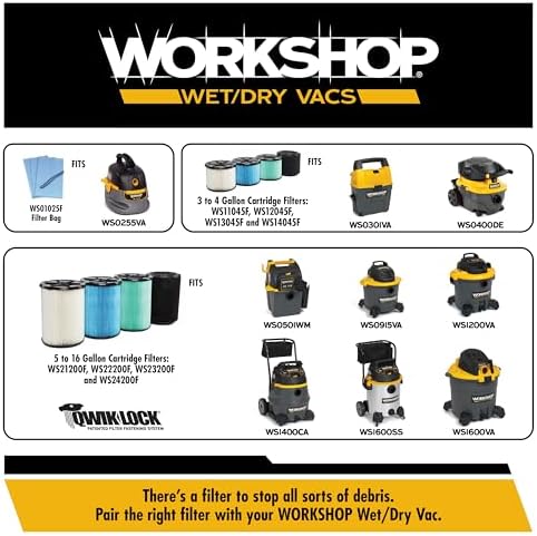 WORKSHOP Wet/Dry Vacs WS1600VA 16-Gallon 6.5 Peak HP Wet Dry Vacuum Cleaner - Image 6