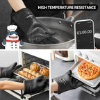 MAD SHARK Silicone Oven Mitts with Fingers Heat Resistant 450°F in Kitchen - Image 2