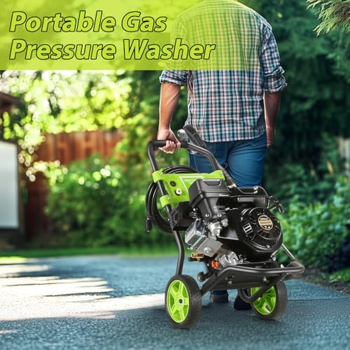 4200PSI Gas Pressure Washer 4.0GPM Gas Power Washer 209CC Gas Powered Washing Machine Commercial High Pressure Washer with 25ft Hose&5 Nozzles for Patio Garden Yard Vehicle,EPA/CARB/ETL - Image 7