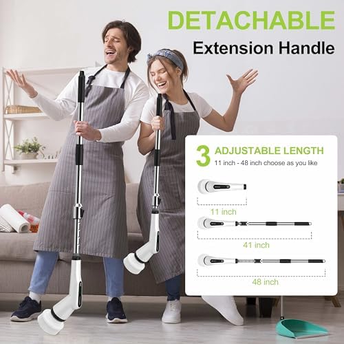 Dreazu Electric Spin Scrubber, Cordless Shower Scrubber for Bathroom - Image 2