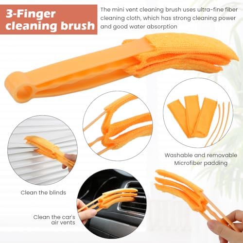 5 Pack Window Blind Cleaner Kit, Washable Microfiber Blind Cleaning Tool with Air Vent Cleaner, Window Track Cleaning Brush, Dust Cleaner for Window Blinds, Air Vents, Tracks & Fans - Image 4