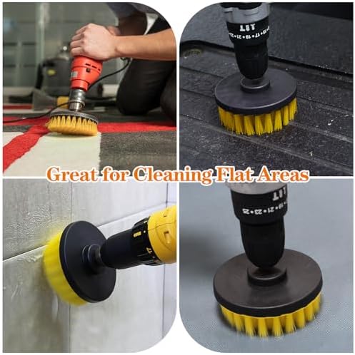 5pcs Drill Brush Attachment Set, for Tile Grout, Floor, Bathroom, Kitchen - Image 3