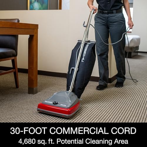 Sanitaire SC679K Tradition Upright Commercial Bagged Vacuum, Red - Image 6