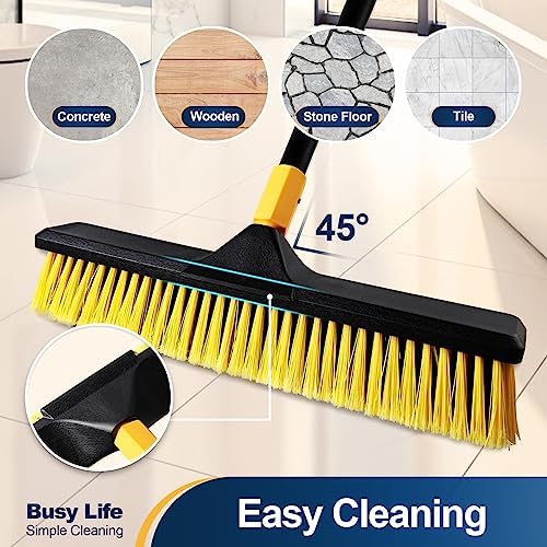 Yocada 18 Inch Push Broom Heavy-Duty Outdoor Commercial Broom Brush - Image 5