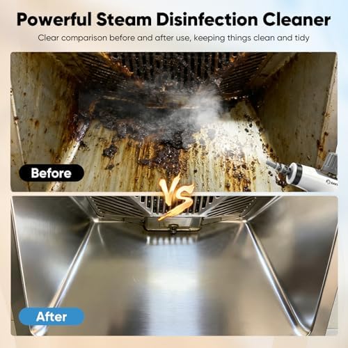 Saker Handheld Steam Cleaner New,Portable Steam Cleaner for Home,1050W Steam Cleaner,4 Fiber Cloths for Quick Heating & Deep Cleaning of Floors, Cars, and Kitchen - Image 3