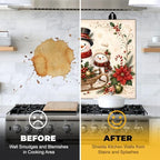 NYZE Christmas Snowman Decorative Stove Covers for Electric Stove Top Cover - Image 2