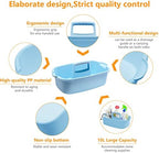 Goderewild 2 Pack Multi-Purpose Plastic Cleaning Caddy with Handle, Shower Caddy Organizer/Storage Basket/Totes Portable for Bathroom Supplies, Cleaning Products, Under Sink Tool, Housekeepers (Blue2) - Image 3