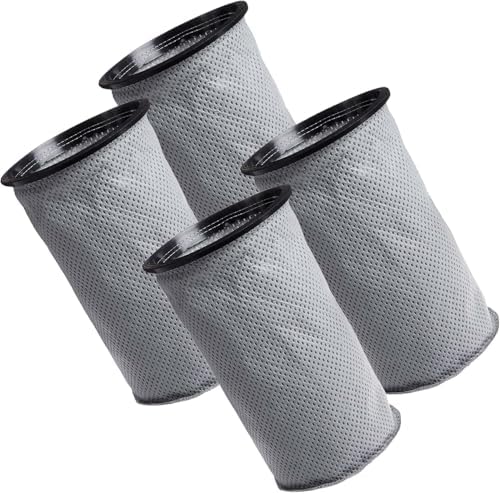 4 Replacement Reusable Cloth 10QT Vacuum Bags – Compatible with ProTeam Part # 100565 - Fits ProTeam Coachvac, Super CoachVac, MegaVac & Mega Raven 10QT – (4 Pack) by Think Crucial by ThinkCrucial