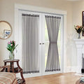 MIULEE Dark Grey 54 Wide and 72 Inches Length French Door Sheer Curtains by MIULEE