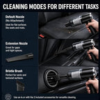 Handheld Vacuum Cordless, 28000Pa Powerful 4 in 1 Portable Vacuum Cleaner with HEPA Filter, Lightweight USB Rechargeable Mini Vacuum for Car, Pet Hair, Dust, Crumbs (Black) - Image 6