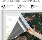 RYB HOME Patterned Velvet Roman Shade, Vintage Room Darkening&Thermal Insulated Cordless Blind, No Drill Magnetic Window Shade for Living Room/Bedroom, French Country Decor, W36xL64, 1 Panel - Image 6