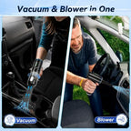 Handheld Car Vacuum Cordless, Foldable 20000Pa Portable Vacuum Cleaner with with Vacuum & Blower, Rechargeable with LED Display, USB-C Charging, Washable HEPA Filter for Car, Truck, SUV & Home - Image 4