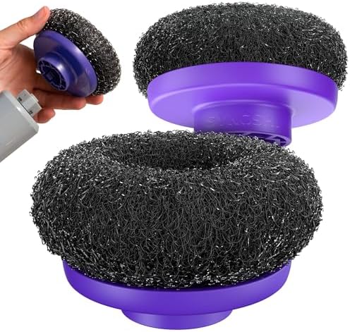 Synoshi PRO Electric Spin Scrubber Steel Brush Set for Cleaning (2 Units) by Synoshi