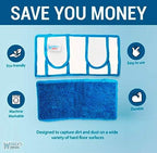 Weber's Wonders Set of 2 Microfiber Weber’s Wonders Prime Mop Pads - Washable - Reusable - Durable - Works with Swiffer and ReadyMop Heads - Image 3