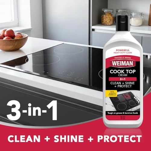 Weiman Glass Cook Top Cleaner and Polish - 10 Ounce [6 Pack] Heavy Duty No Scratch Glass Ceramic Safe Non-Abrasive Stovetop Cooktop Cleaner - Image 2