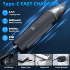 PATO Cordless Handheld Vacuum Cleaner, Mini Car Vacuum with PowerfulSuction, 1800mAh high-CapacitybatteryPortable Dust Collector Matte Black. - Image 4