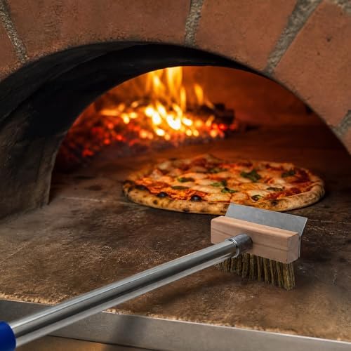 Pizza Oven Brush with 46in Handle and Scraper for Commercial Oven - Image 7