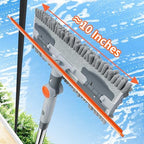 6.4FT Extendable 2-in-1 Window Washing Kit with Long Handle, 180° Rotatable Head & No-Drill Storage Holder, Streak-Free Window Squeegee for High Windows, Glass, Shower, and Car Windshield Cleaning - Image 4