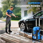Heavy Duty Pressure Washer 5000PSI,Adjustable Pressure,4.0 GPM Electric Power Washer with 4 Nozzles,Foam Cannon,33FT Hose and 500ml Soap Bottle for Home/Cars,Blue - Image 4