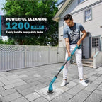 Alloyman 1200RPM Electric Spin Scrubber, 20V Replaceable Battery, Shower Cordless Cleaning Brush, Power Scrubber for Cleaning with 8 Brushes for Bathtub/Tub/Tile/Floor - Image 2