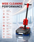 17" Commercial Floor Scrubber Machine Cordless with LED Light - Image 3
