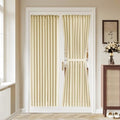 Vatge French Door Curtains - 36W x 72L Front Door Curtain Panel, Rodless Installation Door Window Curtains for Doorways, 1 Panel, W36 x L72, Light Beige by Vatge