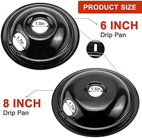 AMI PARTS 5304430149 and 5304430150 Porcelain Burner Drip Pan Bowls - Image 4