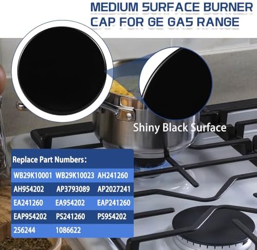 WB29K10023 Medium Burner Cap Replacement for GE Gas Range/Stove 2 Pack - Image 3
