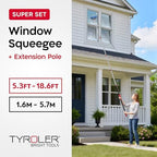 Tyroler Professional Window Squeegee with Extension Pole 6-19 ft - Image 2