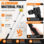 4-12Ft Cobweb Duster with 4-Stage Extension Pole for Ceiling Wall - Image 5