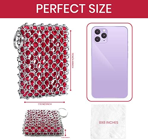 316L Cast Iron Scrubber Chainmail - Chain Mail Scrubber for Skillet, Pan - Image 4