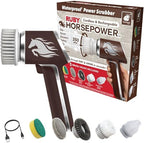 Horsepower Electric Power Scrubber, Waterproof, 350 RPM, 5 Brush Heads by Bulbhead