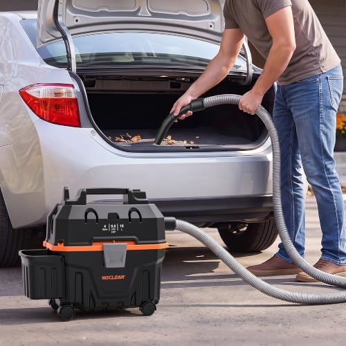 WECLEAN Shop Vac 4 Gallon 5.5 Peak HP Commercial Wet Dry Vacuum Cleaner, Heavy Duty Shop Vac with Blower Function, HEPA Filter, Portable Wet Dry Vac for Garage Car Detailing Construction Cleanup - Image 6