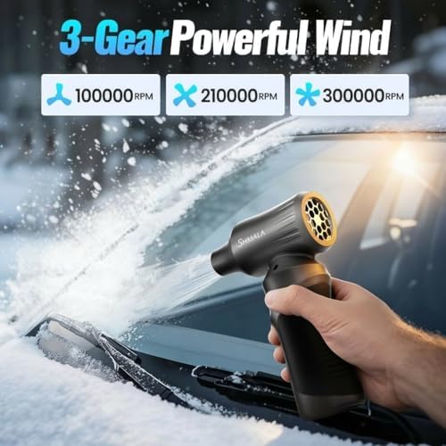 Compressed Air Duster – Super Powerful 300,000 RPM Cordless Air Duster, Rechargeable Brushless Motor, 3-Speed Adjustable, Portable Air Blower for Keyboards, PCs, Laptops, Cars, Home & Office - Image 4
