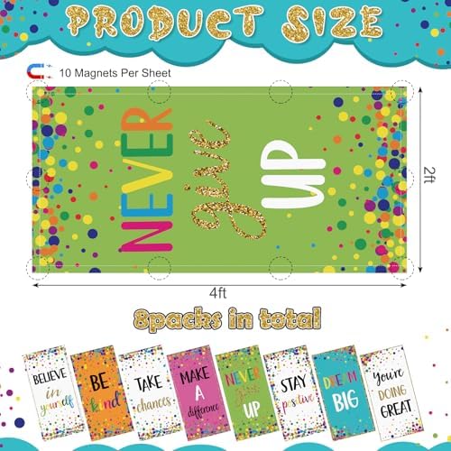 8pcs Fluorescent Light Covers for Classroom,2x4 FT Colorful Confetti - Image 2