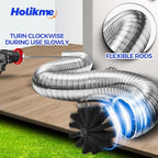 Holikme Dryer Vent Cleaner Kit - 40Ft Flexible Lint Brush for Deep Cleaning - Image 2