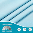 Hiasan French Door Curtains Privacy, Sky Blue, 24W x 40L, 1 Panel - Image 5