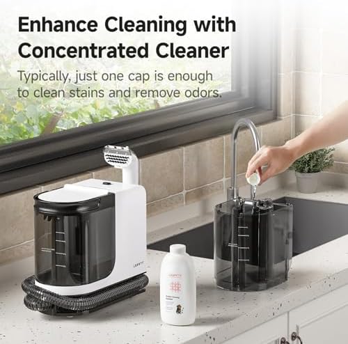 Uwant Carpet Cleaner Machine with Powerful Suction for Pets with Cleaning Tools& Solution Carpet Upholstery Cleaner for Cars,Couch,Furniture Set of 1 - Image 7